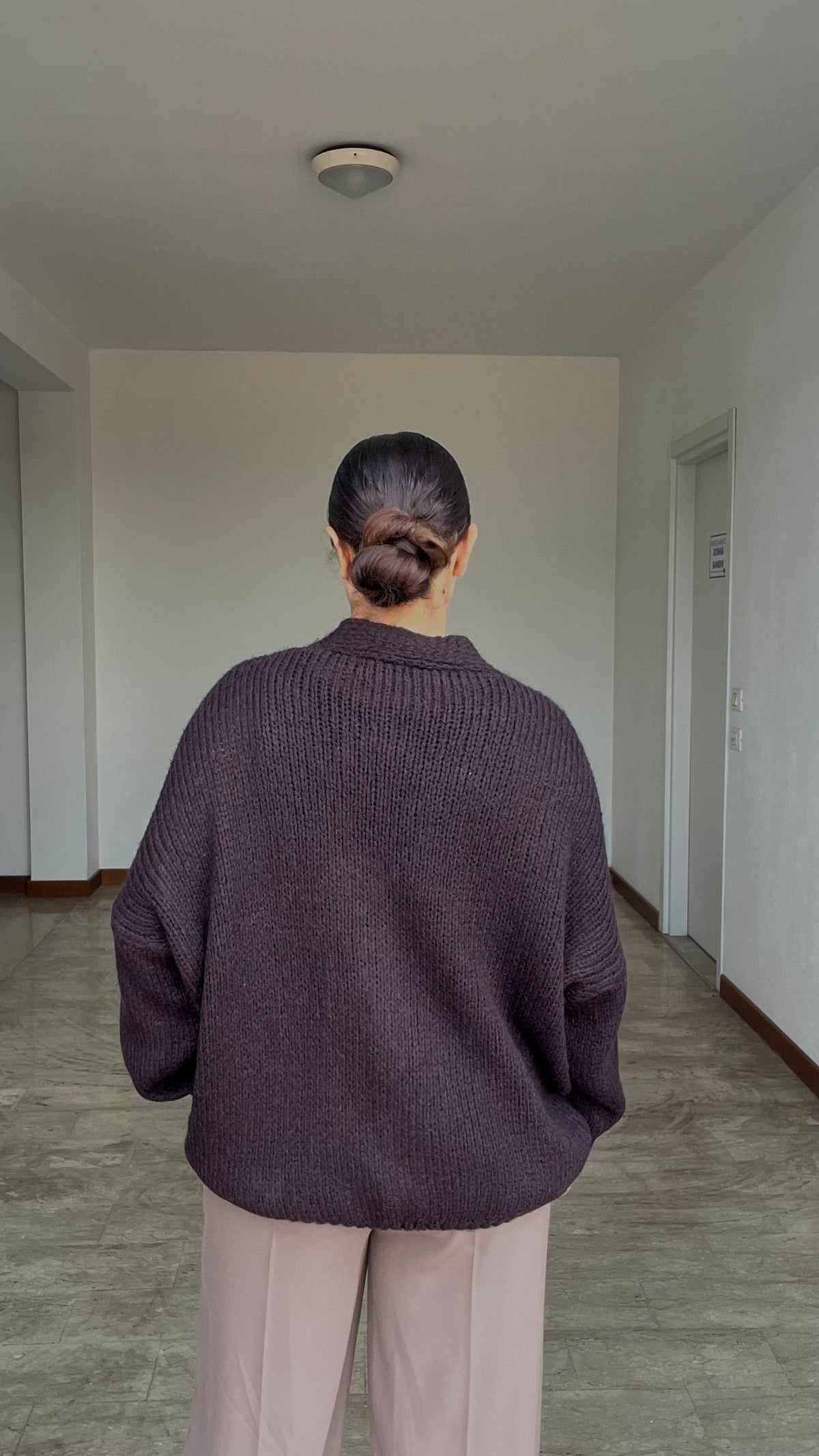 Cardigan 4 bottoni marrone