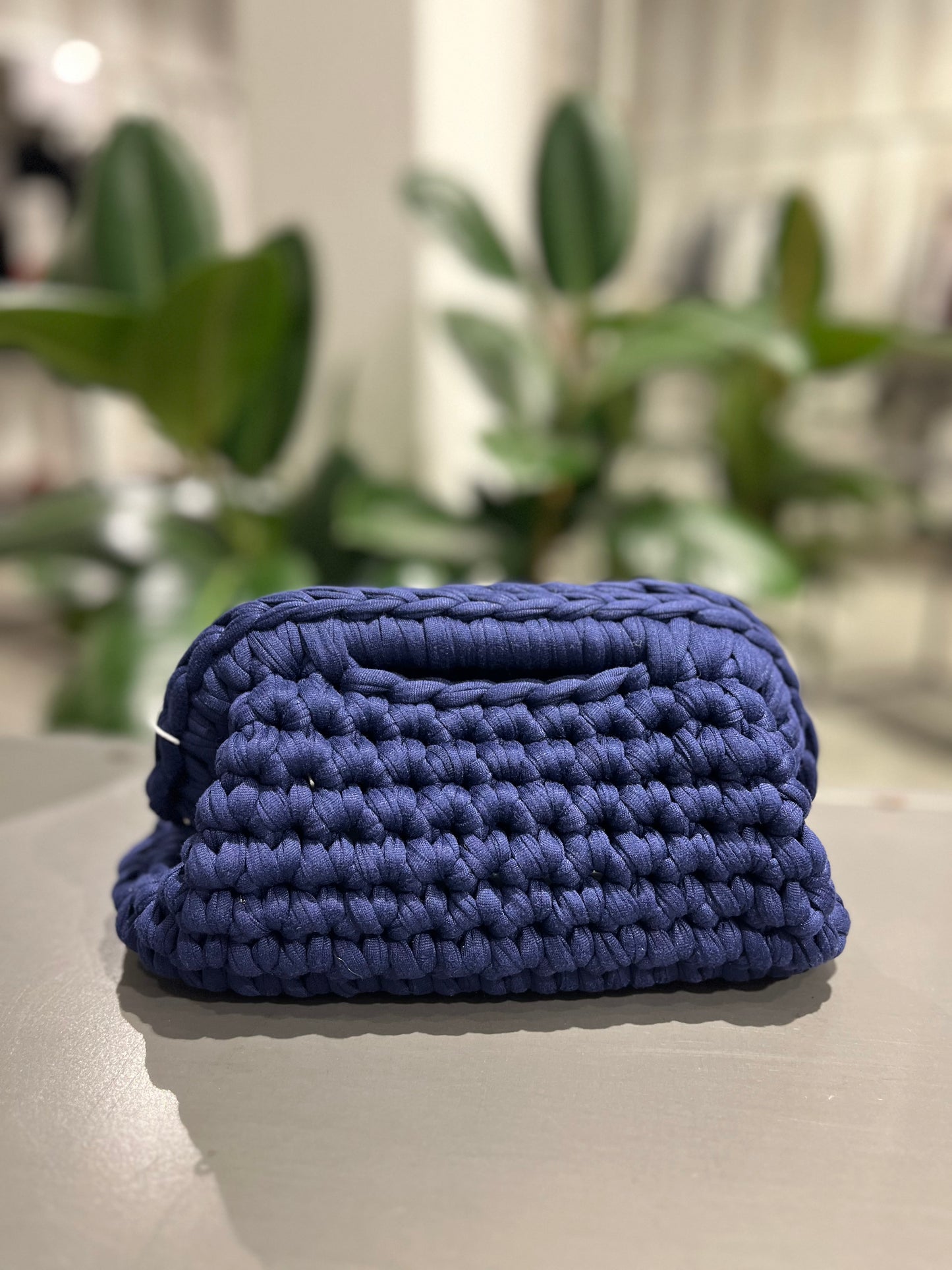 Borsa clutch bag fatta a mano blu navy - Global Riouch