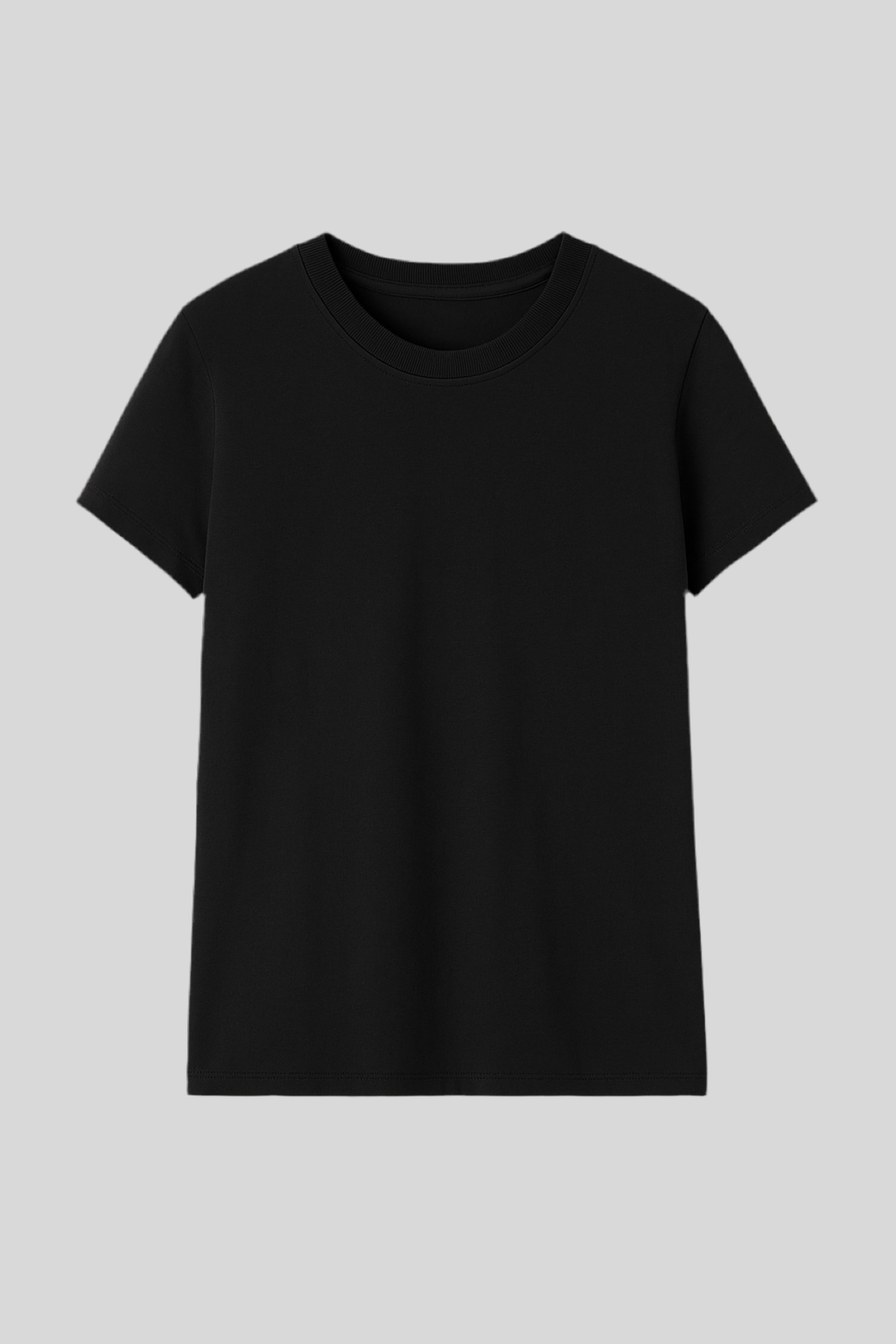 T-shirt basica nera in 100% cotone - Lumina