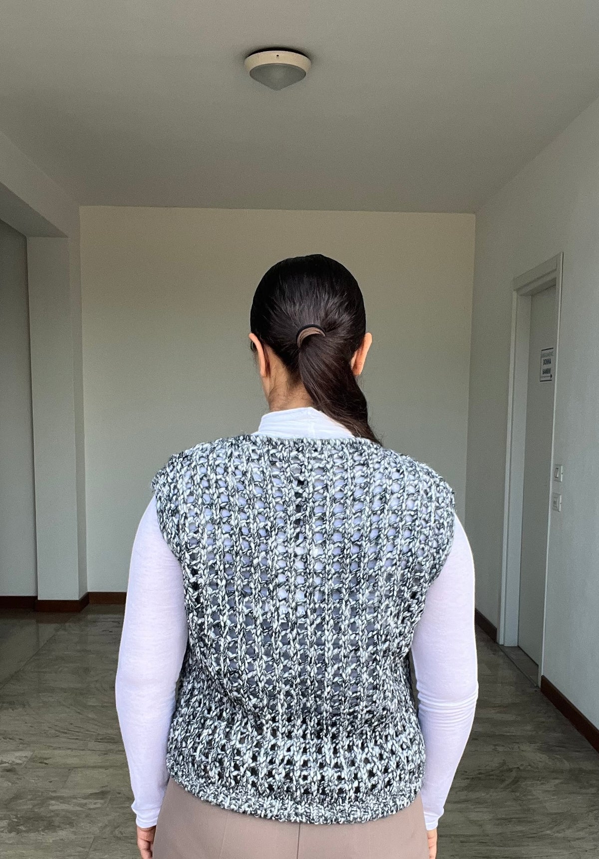 Gilet Oxford grigio