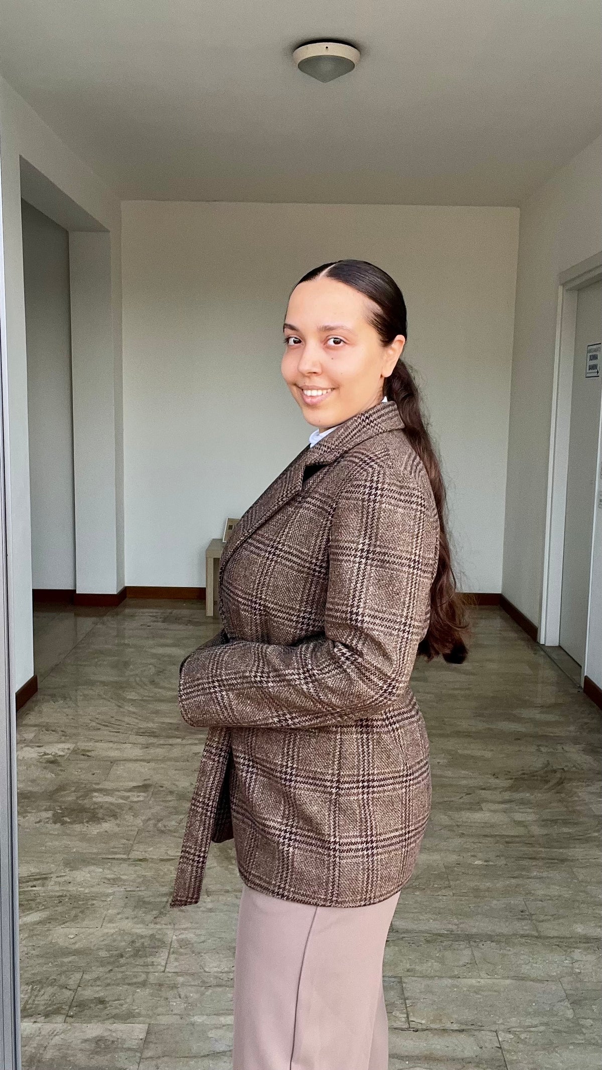 Giacca Elizabeth Principe di Galles marrone