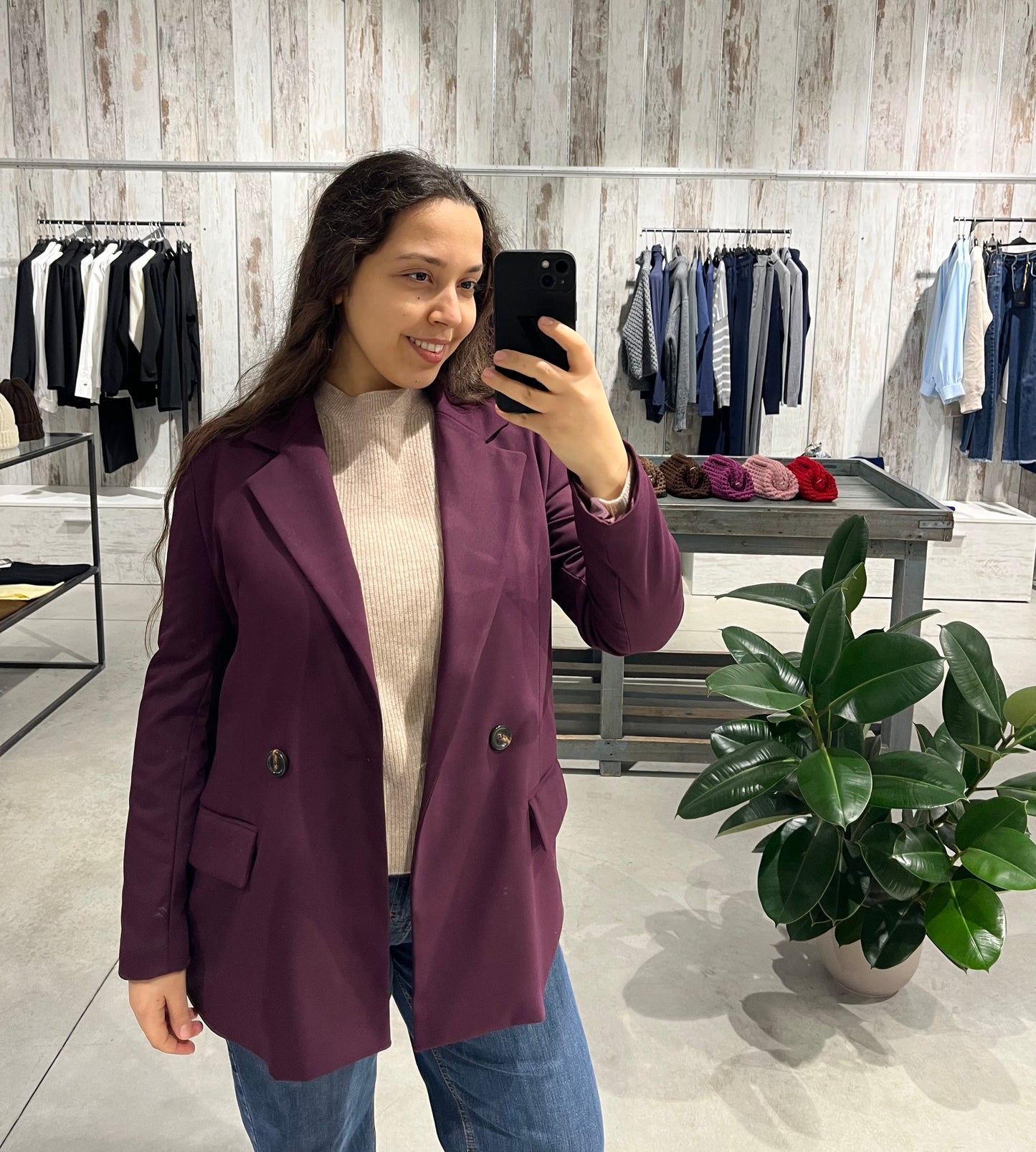 Giacca doppiopetto prugna - Altamira Milano