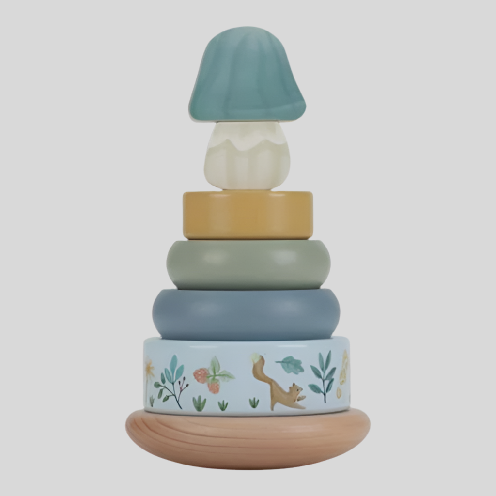 Anelli impilabili in legno Forest Friends - Little Dutch