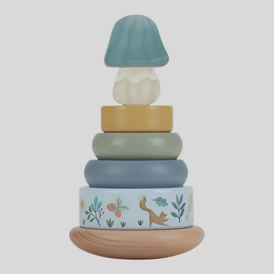 Anelli impilabili in legno Forest Friends - Little Dutch