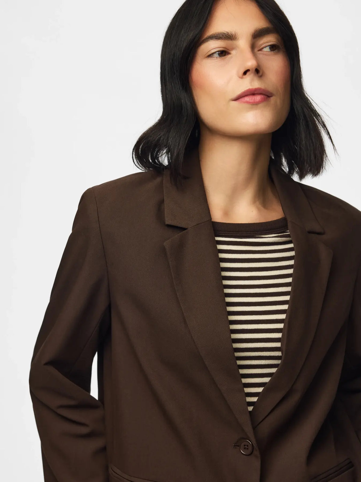 Blazer marrone Bosella - Pieces