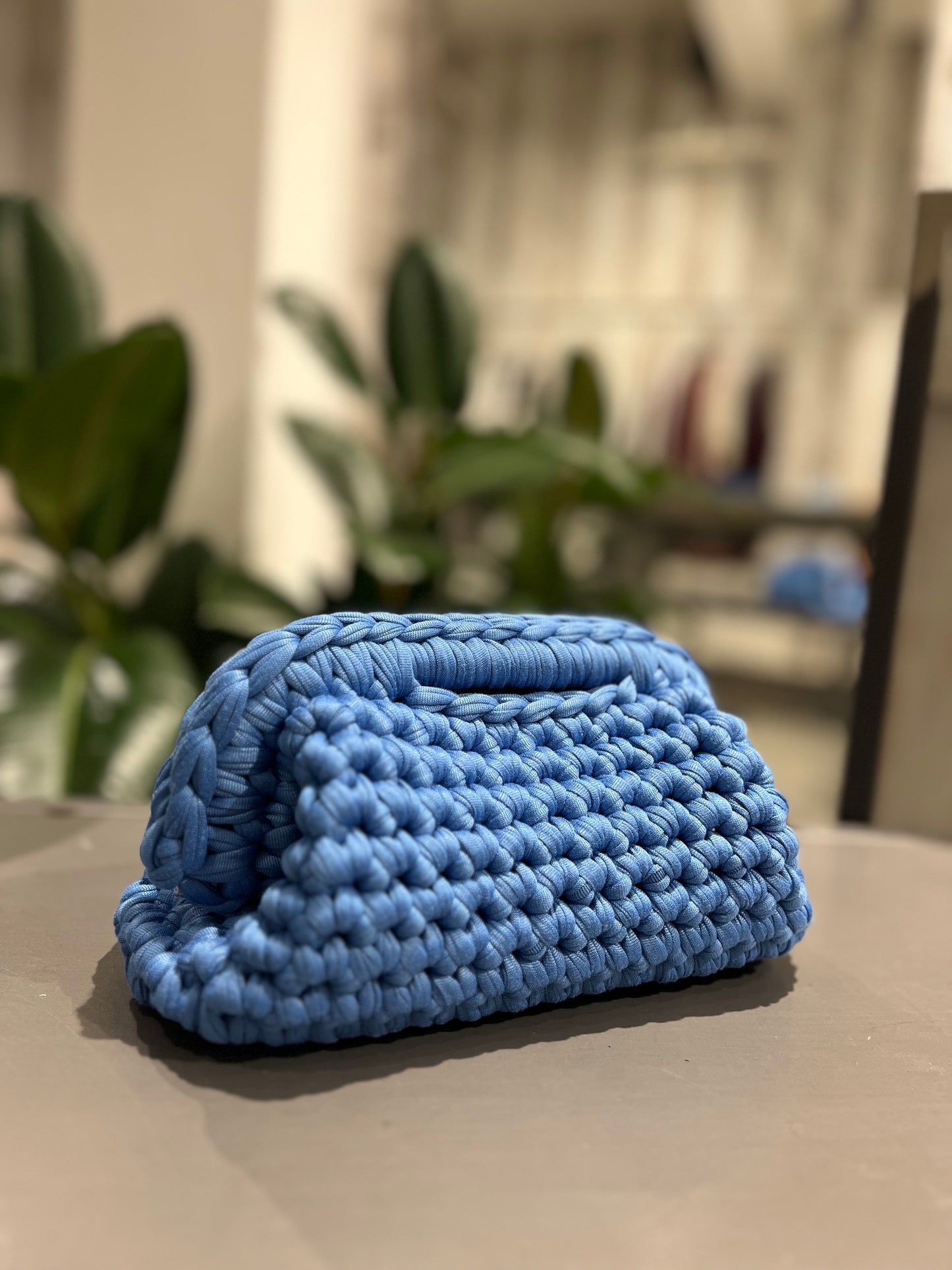 Borsa clutch bag fatta a mano azzurro - Global Riouch