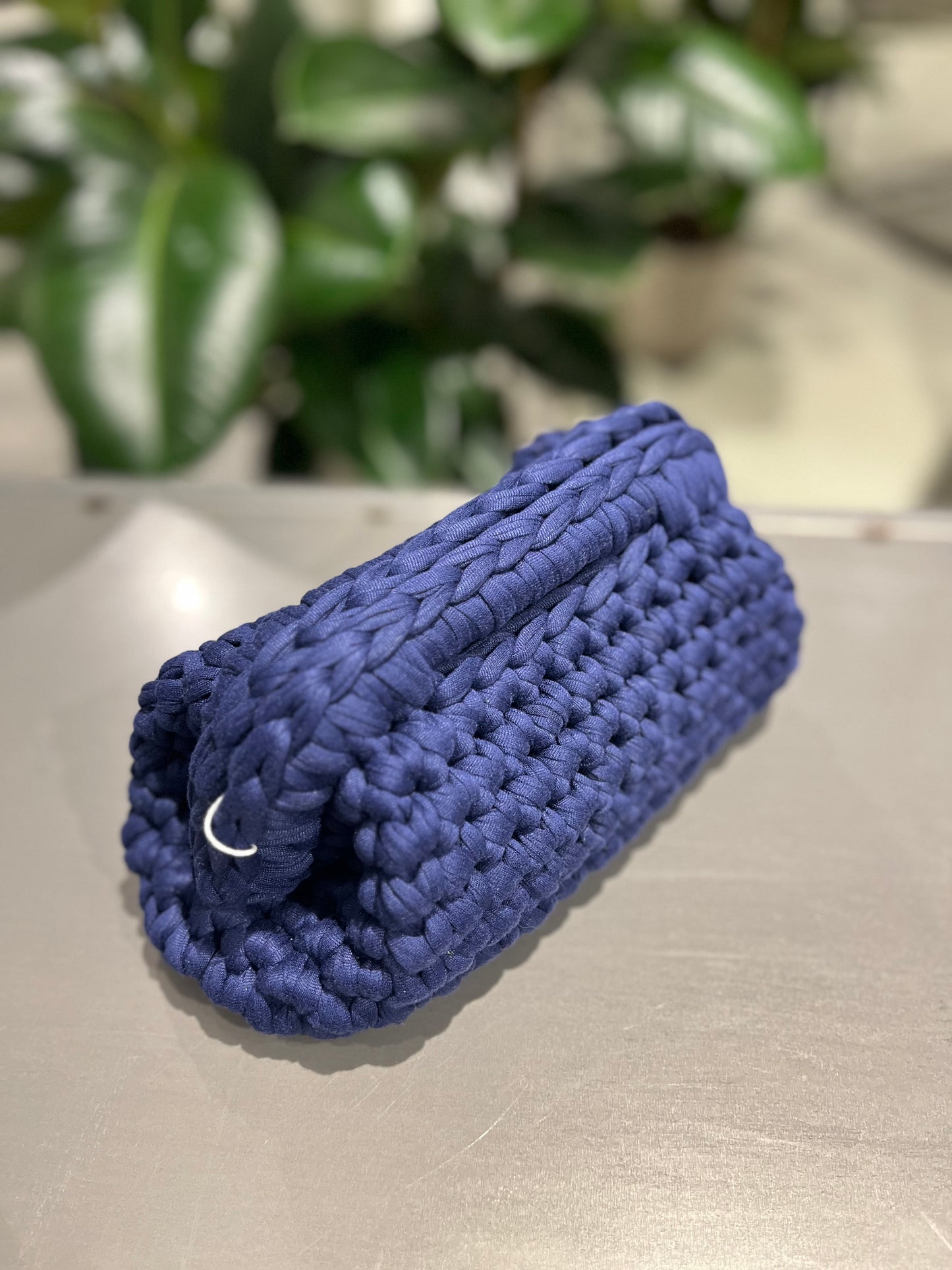 Borsa clutch bag fatta a mano blu navy - Global Riouch