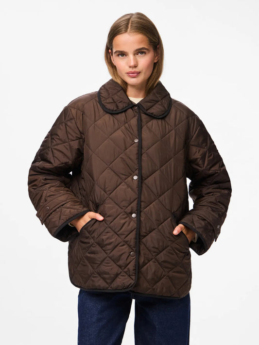 Piumino trapuntato marrone Emily - Pieces
