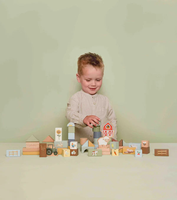 Cubetti da costruzione Little Farm - Little Dutch