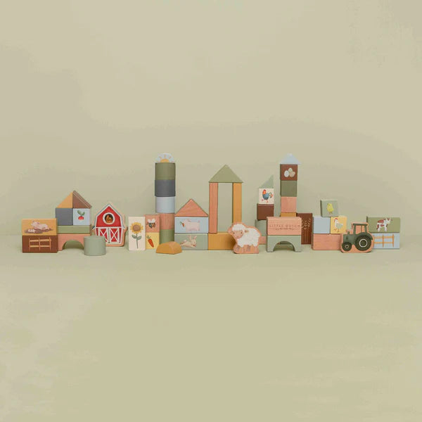 Cubetti da costruzione Little Farm - Little Dutch