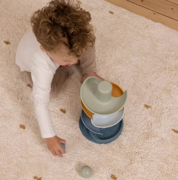 Scivolo a spirale con palline blu Forest Friends - Little Dutch