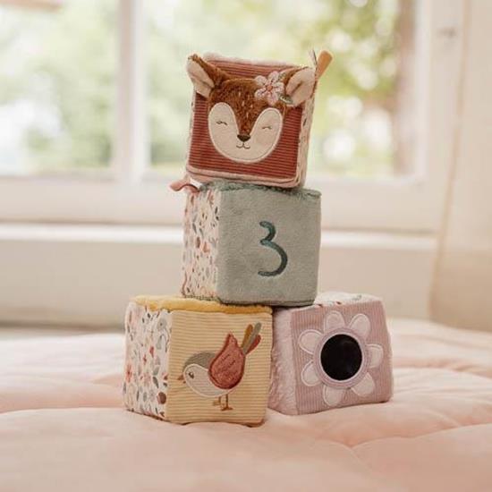 Set di 4 cubi morbidi Fairy Garden- Little Dutch