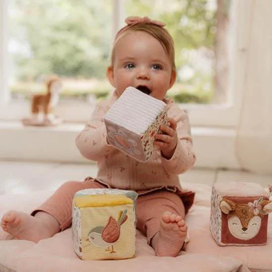 Set di 4 cubi morbidi Fairy Garden- Little Dutch