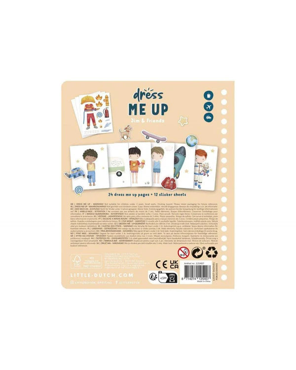 Libro Dress Me Up con Stickers - Little Dutch