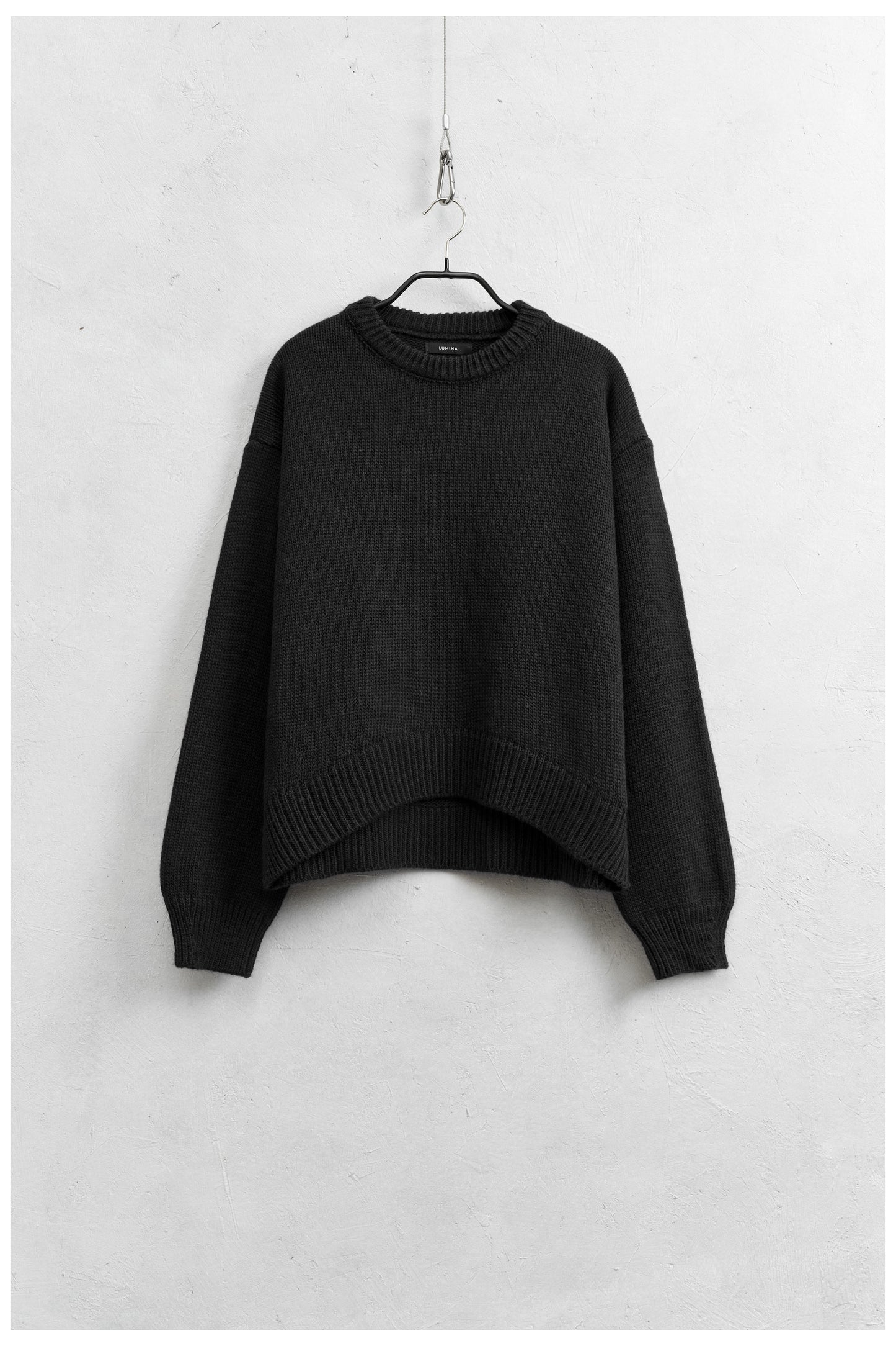 Maglione girocollo nero - Lumina