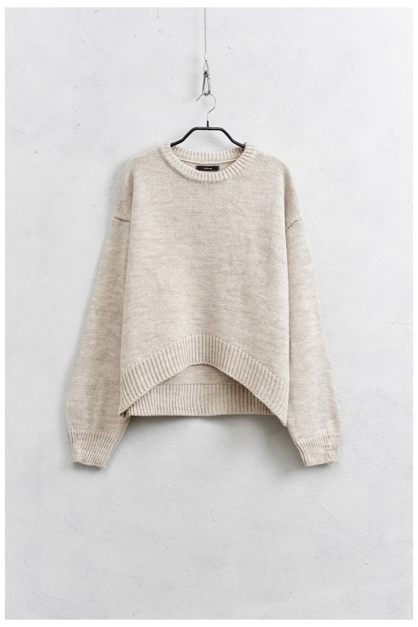 Maglione girocollo sabbia - Lumina