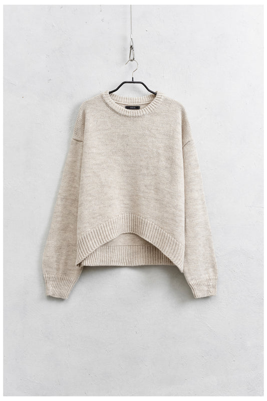 Maglione girocollo sabbia - Lumina