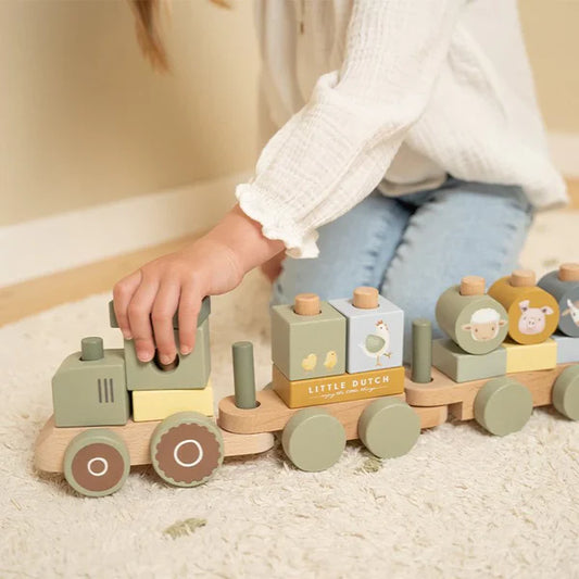 Trenino con costruzioni Little Farm - Little Dutch